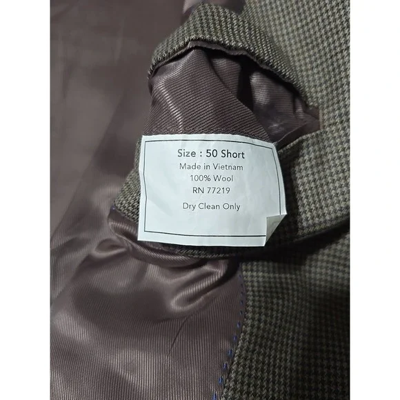 PRONTO UOMO BrownHerringbone PLATINUM WOOL SPORT COAT 50S blazer suit jacket